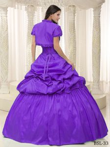 Taffeta Purple Sweetheart A-line Quinceanera Dresses with Pick-ups in Dublin
