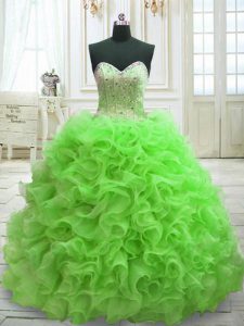Captivating Ball Gowns Sleeveless Sweet 16 Quinceanera Dress Sweep Train Lace Up