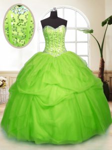 New Arrival Lace Up Sweet 16 Dress Sequins and Pick Ups Sleeveless Floor Length