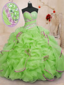 Excellent With Train Vestidos de Quinceanera Sweetheart Sleeveless Brush Train Lace Up