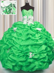 Sweet 16 Dresses Military Ball and Sweet 16 and Quinceanera and For with Appliques and Sequins and Pick Ups Sweetheart Sleeveless Brush Train Lace Up