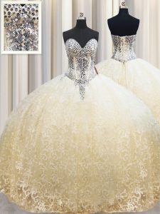 Admirable Organza Sleeveless Floor Length Quinceanera Gowns and Beading and Appliques