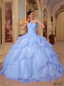 Lavender Ball Gown Sweetheart Organza Beading Quinceanera Dress in Acton