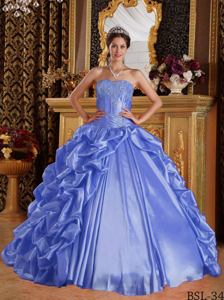 Purple Sweetheart Quinceanera Dress with Embroidery and Beading
