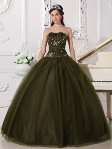 Sweetheart Floor-length Tulle Quinceanera Dress with Beading in Reading