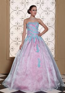 Appliqued Organza Strapless Lovely Quinceanera Dress in Montero Bolivia