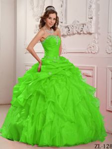 Green Pick Ups and Ruching Dress For Quinceanera near Harpers Ferry
