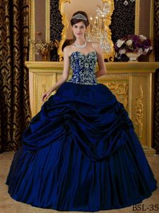 Embroidery and Pick Ups Quinceanera Dresses in Navy Blue in Veradale