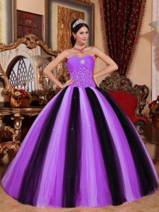 Multi-colored Tulle Sweetheart Beading Sweet Sixteen Dresses in Plymouth