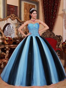 Colorful Tulle Beaded Ruching Quinceanera Gown Dresses in Vega Baja