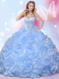 Decent Pick Ups Floor Length Blue 15th Birthday Dress Sweetheart Sleeveless Lace Up