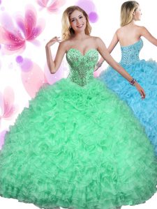 Traditional Floor Length Ball Gowns Sleeveless Ball Gown Prom Dress Lace Up