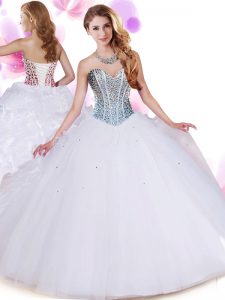 Enchanting Sleeveless Lace Up Floor Length Beading and Ruffles Quinceanera Dress