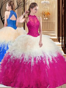 Pretty Floor Length Ball Gowns Sleeveless Multi-color Sweet 16 Quinceanera Dress Backless