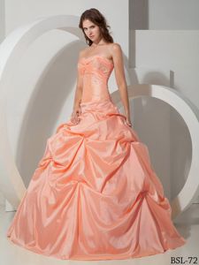Ball Gown Sweetheart Beading Peach-puff Quinceanera Dresses