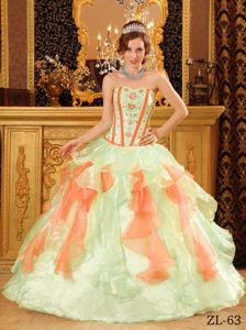 Multi-Color Boning Details for Sweetheart Appliques Quinceanera Dress