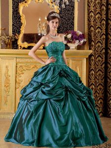 Dark Green Handle Flowers for Ball Gown Appliques Quinceanera Dress