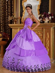 Bunbury WA Purple Ruche Sweet Sixteen Dresses Decorated Appliques