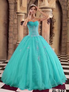 Turquoise Beading Appliques Sweet Sixteen Dresses in Busselton WA