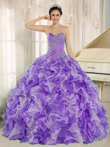 Beaded Purple Ruffles Quinceanera Gown Dress in Sarstedt Germany