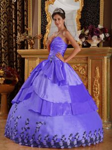 Taffeta Purple Appliques New Quinceanera Gowns in Castrop-Rauxel