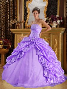 Taffeta and Tulle Lavender Quinceanera Dress Beaded in Beilstein