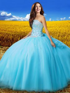 Sleeveless Beading and Bowknot Lace Up Quinceanera Gowns