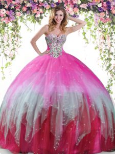 Shining Floor Length Ball Gowns Sleeveless Multi-color 15 Quinceanera Dress Lace Up