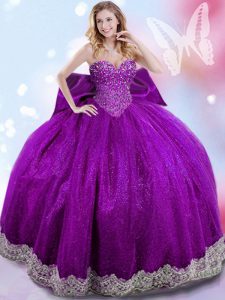 Exceptional Floor Length Ball Gowns Sleeveless Eggplant Purple Sweet 16 Quinceanera Dress Lace Up