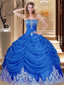Exceptional Pick Ups Sweetheart Sleeveless Lace Up Sweet 16 Quinceanera Dress Royal Blue Tulle