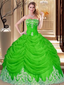 Edgy Ball Gowns Lace and Appliques Sweet 16 Dresses Lace Up Tulle Sleeveless Floor Length