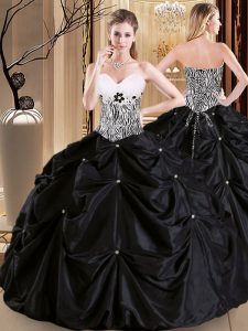 Custom Made Sleeveless Pick Ups Lace Up Sweet 16 Quinceanera Dress