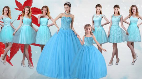 Ideal Sleeveless Beading Lace Up Quinceanera Dresses