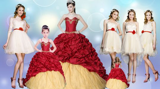 Taffeta Sweetheart Sleeveless Brush Train Lace Up Beading and Appliques and Pick Ups Sweet 16 Dresses in Wine Red